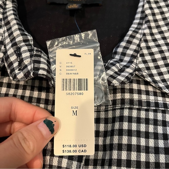 NWT Current Air/Anthropologie Cropped Gingham Jacket - Picture 3 of 4